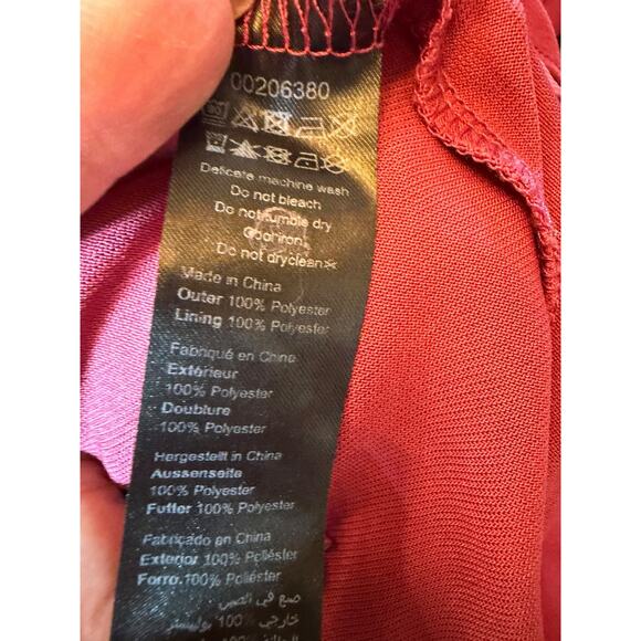 City Chic Pink Chiffon Dress - Size M/18 - Picture 8 of 11